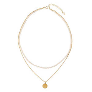 Collier de perles d'eau douce d'été pour femmes, chaîne de clavicule en perles naturelles - Product Image 1