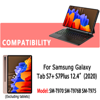 Özel dil kablosuz arkadan aydınlatmalı TrackPad Samsung klavye Galaxy Tab S7 + S7 artı 12.4 SM-T970 SM-T975 T976B sihirli klavye