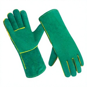 Premium-Qualität Büffel-Spaltleder-Handschuhe Baumwollfutter Schwerer Industrieller Handschutz Anti-Vibrations- und Funkenresistent CE - Product Image 1