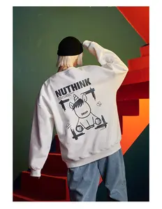 Уличный светоотражающий свитер в стиле хип-хоп, Мужская модная зимняя Толстовка Оверсайз с круглым вырезом и длинным рукавом