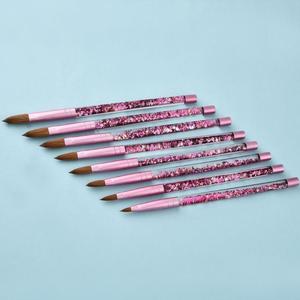 Faria 3D cepillo de uñas Kolinsky Purpurina líquida púrpura Mano acrílico cepillo de uñas 100 Kolinsky tamaño 16 Cepillos de uñas - Product Image 3