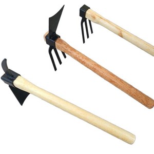 Wooden Handle Garden Hoes And Rakes Carbon Steel Blade 6in Three Section For Soil Loosening Vegetable Planting Bonsai - Product Image 4