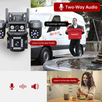 Cámara de Seguridad IP Inalámbrica para Exteriores, 8MP, 10K, WiFi, 4G, Panorámica de 360°, PTZ, Tipo Bala, Monitoreo de Red CCTV