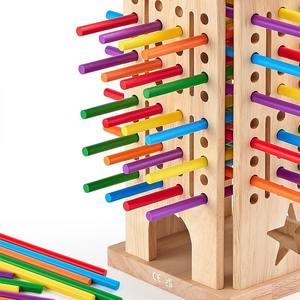 FOSKA 100 bâtonnets en <span class=keywords><strong>bois</strong></span> éducatifs pour les jeunes enfants, multicolores, pour le développement cognitif et le jeu créatif des garçons et des filles - Product Image 6
