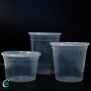 Gobelets jetables transparents en PP avec couvercles hermétiques pour traiteur, portions à emporter, sauces et contenants pour slime - Product Image 6