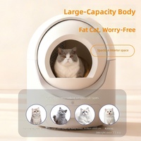 Bac à litière automatique pour chat, électrique, fermé, intelligent, auto-nettoyant, en plastique ABS, modèle PRO-E circulaire