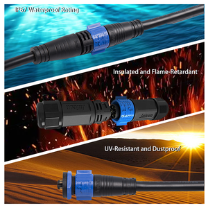 Jnicon M25 điện tín hiệu kết nối IP67 không thấm nước electr kết nối dây cáp nối Set cho LED ánh sáng Pin năng lượng mặt trời - Product Image 5