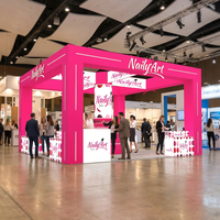 Stand de salon professionnel pour bijoux, 20 x 20, en aluminium, avec éclairage, cadre modulaire personnalisé de luxe rétroéclairé