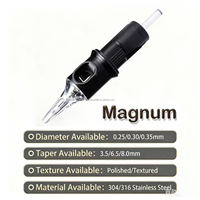 Aiguille de cartouche de tatouage jetable OEM Dragonmaster en acier inoxydable 304, stérilisée au gaz EO, logo personnalisé, pour liner et shader, art corporel