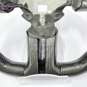 Volante de Coche de Fibra de Carbono y Cuero Perforado en Oferta para GT500 2009-2014 2010-2014 - Product Image 4