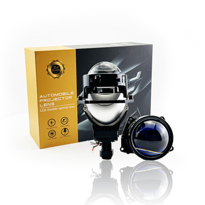Proyector de lente Bi LED de 3 pulgadas, accesorios automotrices de reacondicionamiento de coche azul con temperatura de color de 6000K - Product Image 1