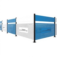 Filet d'isolation d'atelier galvanisé mobile, clôture de protection en treillis perforé pour entrepôt, barrière de sécurité, cloison
