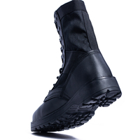 Bottes tactiques décontractées noires mi-hautes pour hommes, confortables et respirantes, idéales pour la randonnée en plein air, l'alpinisme, le camping et l'entraînement