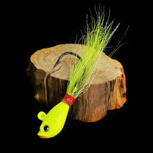 Pêche Bucktail Jigs Appâts D'eau Salée Leurres Bucktail Jig Heads Striper Bass Bluefish - Product Image 4