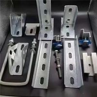 Collier de fixation intermédiaire et d'extrémité en aluminium haute résistance pour système de montage photovoltaïque, accessoires complets pour support solaire