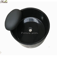 PronneBeauty Offre Spéciale Luxe Foot Spa Noir whirlpool Spa Pédicure Évier Bol Avec Jet
