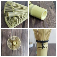 Fouet à thé en bambou fait main avec logo personnalisé, accessoires de cuisine pour cérémonie japonaise, fouet à matcha vert 100% bambou