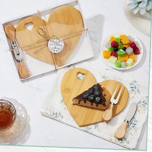 Assiette à Fromage en Bambou Style Maison Japonaise en Forme <span class=keywords><strong>de</strong></span> Coeur Longue Assiette à Bonbons en Bois pour Hôtel Restaurant Service à Thé Mignon - Product Image 1