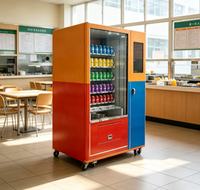 Distributeur automatique en acier 24h/24 sans personnel pour snacks, avec paiement par jeton, pièce, carte de crédit, code QR, refroidissement par compresseur, SDK, pour centre commercial