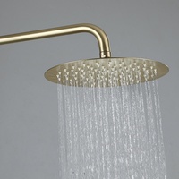 Ensemble de douche thermostatique moderne avec pommeau cascade mural en laiton pour salle de bain