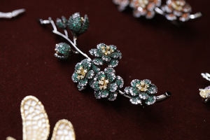 Broche Vintage de Flor de Ameixa de Alta Qualidade TIANSHE, Presente de Dia das Mães, Moda Luxuosa, Pin de Flores por Atacado - Product Image 6