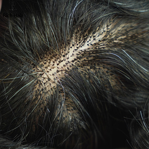 Nhà Máy Trực Tiếp Bán Richair-Handmade Đầy Đủ Cho Thụy Sĩ Ren Tóc Giả Cho Nam Giới Tự Nhiên Tóc Kinky Thẳng Nước Bán Buôn Ấn Độ - Product Image 6