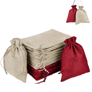 Rustic Linen Drawstring <b>Gift</b> <b>Bag</b> Custom Logo Wholesale Bulk <b>Wedding</b> Favor Cosmetic Pouch OEM Factory Direct Supplier - Product Image 2