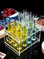 Verres à shot transparents de 1 oz, petits verres à liqueur colorés, verres à shot tubulaires, ensemble de verres à shot avec plateau en plastique