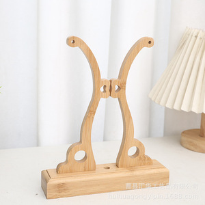 In stock: solid wood <b>fan</b> <b>stand</b>, simple round <b>fan</b> bracket base, wooden Chinese style <b>fan</b> holder, folding <b>fan</b> <b>stand</b>, classic - Product Image 2