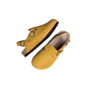 Chaussures orthopédiques à bride de talon pour hommes et femmes, doublure en cuir de vachette, cuir véritable, alternative aux <span class=keywords><strong>Birkenstock</strong></span>, sabots souples, mules, usine OEM - Product Image 1