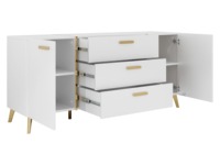 OEM Maßgefertigtes Modulares FSC-Zertifiziertes Modernes Minimalistisches Hochglanz Weiß/Kundenspezifische Farbe Holz-Wohnzimmermöbel-Set Elektrischer Fernseher