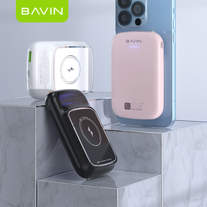 BAVIN Wholesale Price Custom logo Portable QC3.0 3a Wireless Fast Charging 10000mah Power Bank for Cellphone