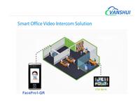 Système de pointage des heures et de contrôle d'accès facial avec interphone vidéo, prise en charge du Wi-Fi et de la carte RFID FacePro1-QR/Intercom