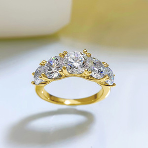 Factory Wholesale Cut 1.8ct VVS GRA Moissanite Prong <b>Set</b> Eternity Band <b>Ring</b> 14K Gold Filled Trendy Anti Tarnish Jewelry for - Product Image 6