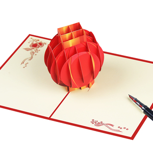 Biglietto d'Auguri 3D Pop-up Ecologico e Riciclabile in Carta Verniciata Lucida per i Migliori Auguri <span class=keywords><strong>di</strong></span> <span class=keywords><strong>Buon</strong></span> <span class=keywords><strong>Anno</strong></span> Nuovo - Product Image 4