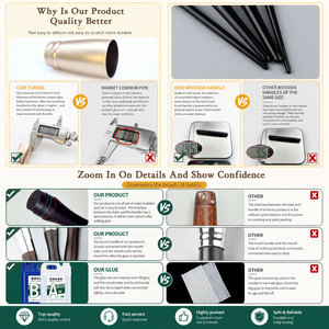 Brochas de Maquillaje Redondas y Delgadas <span class=keywords><strong>para</strong></span> Corrector, Veganas, de Pelo Sintético Rojo, con Logotipo Personalizado - Product Image 4