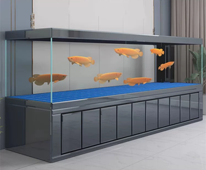 Acuario <span class=keywords><strong>Grande</strong></span> de Alta Capacidad Fabricado por Profesional de Vidrio, Tanque de Peces Cuadrado Personalizado para Decoración Otoñal del Hogar - Product Image 6