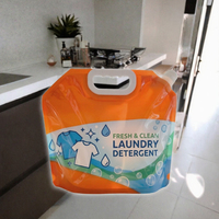 Pochette souple personnalisée avec bec verseur et poignée pour emballage de liquides, bouteille de savon flexible avec buse d'aspiration