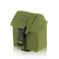 Pochette tactique en nylon pour grenade, compatible MOLLE, pochette simple pour entraînement de chasse/tir, vert olive