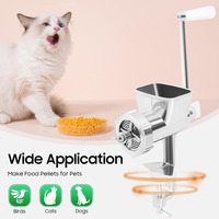 Nouvelle machine à granulés manuelle portable, moulin à granulés pour aliments pour animaux de compagnie en acier inoxydable à 5 plaques, haute capacité, petite machine à granulés pour la maison