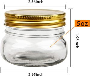 Vente en gros, en stock, pot en verre transparent de 15 ml pour crème, avec couvercle à vis en aluminium doré - Product Image 2