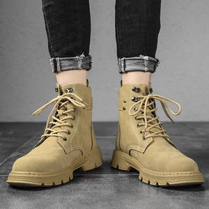 Bottes d'hiver unisexes en cuir véritable imperméable, doublure en coton thermique, semelle épaisse, confortables, doublure en fourrure, bottines en caoutchouc - Product Image 4