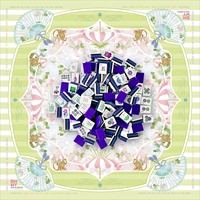 Pengiriman 3-5 Hari Stok AS Set Mahjong Mewah Modern Amerika 160 Ubin Ungu 4 Lapis Akrilik Ukiran Tangan