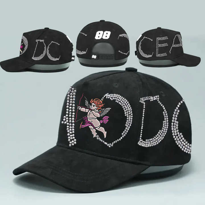 Custom Design Rhinestone Embroidered Sports Caps 5 Panel Suede Sequins ...