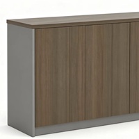 Meuble de rangement bas moderne, buffet en panneaux de particules de qualité E0, bordure en PVC écologique, adhésif thermofusible importé, 3 portes à battants en bois
