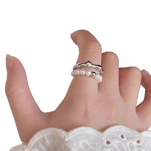 Support de bague en argent S925 avec accessoires en perles DIY 10645, tendance et élégant, support vide rond de 10 à 13 mm pour bijoux pour femmes - Product Image 5