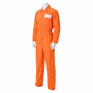 Disfraz de Prisionero Naranja de una Pieza, Traje para Fiesta de Halloween, Actuación en Escenario, Unisex - Product Image 3