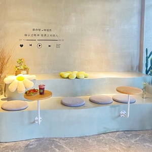 Simple Modern Milk Tea Shop Wall-mounted Log Small Round <strong>Table</strong> Coffee Wall-mounted <strong>Table</strong> Holder <strong>Black</strong> <strong>Side</strong> <strong>Table</strong> - Product Image 2