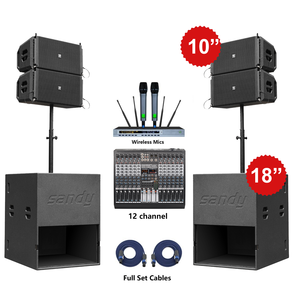 ระบบเสียงพกพา Sandy Pro Audio MX2.1 นีโอไดเมียม ลำโพงเดี่ยว 10 นิ้ว แบบเส้นตรง กันน้ำ สำหรับคอนเสิร์ตกลางแจ้ง กำลังขับ 300 วัตต์ - Product Image 1
