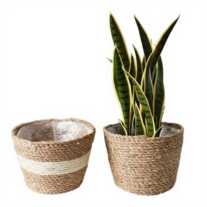 Maceta Decorativa de Mimbre Natural Tejida Estilo Vintage, Ecológica, para Plantas y Almacenamiento, para Hogar y Patio - Product Image 3